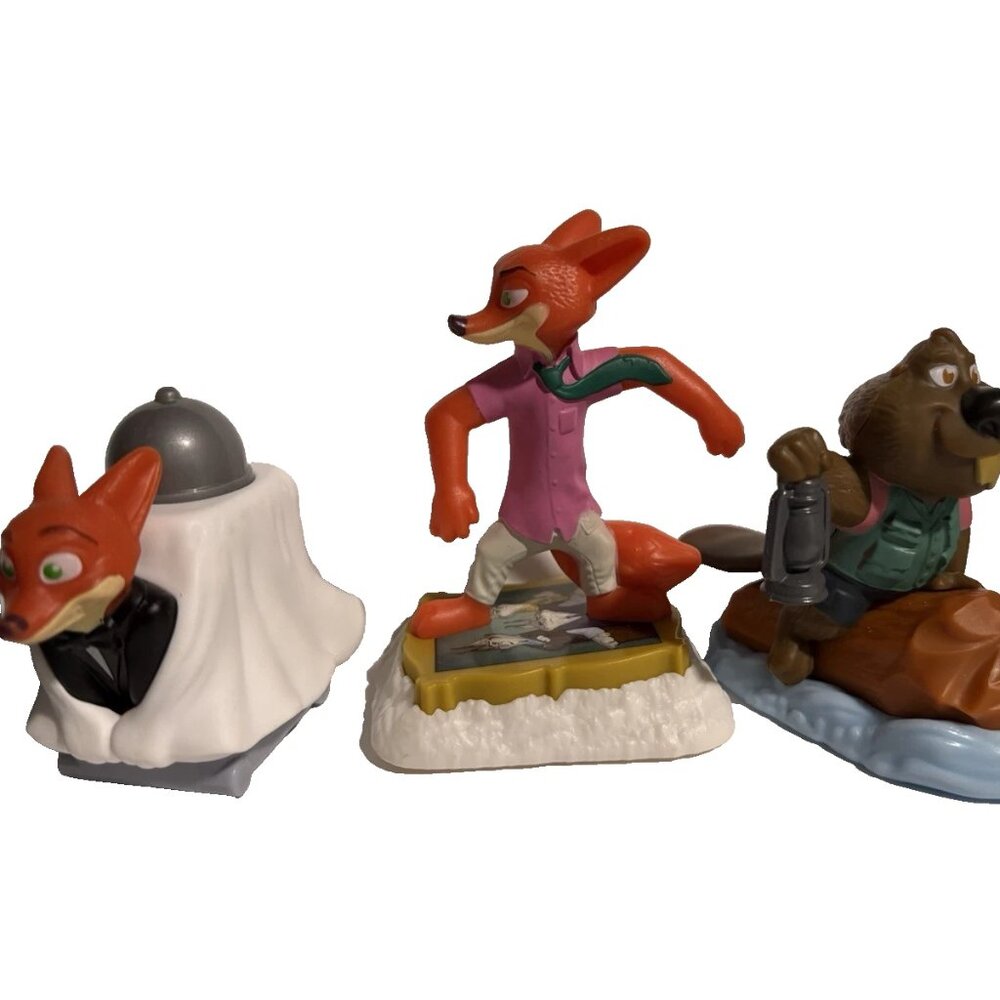 Nick WILDE Nibbles McDonald's Disney Zootopia 2 Happy Meal Toy 2025 Set of 3